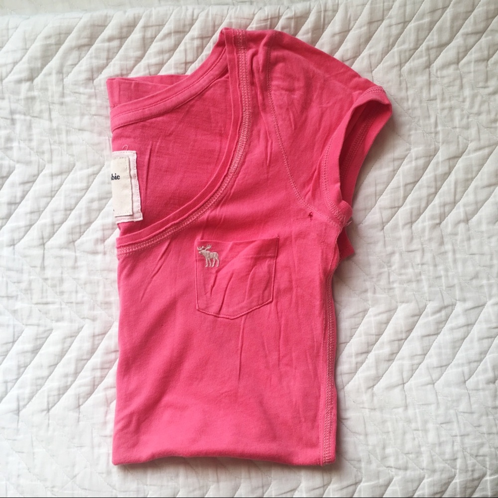 Abercrombie Basic Pink Pocket Tee